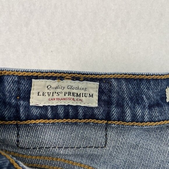 Levi's Premium Wedgie Straight Jeans Stretch Denim Button Fly size 23 - Picture 8 of 10
